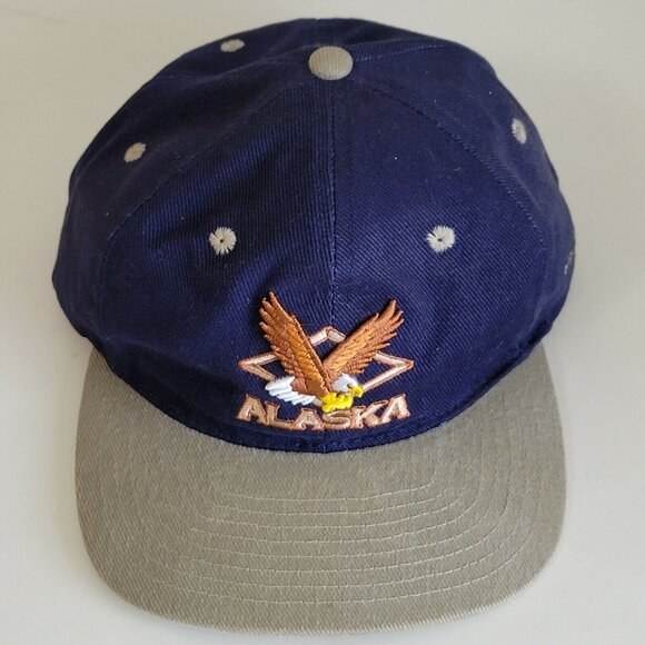 Alaska Ballcap Eagle Blue Adjustable Back Artic Circle - Picture 5 of 7